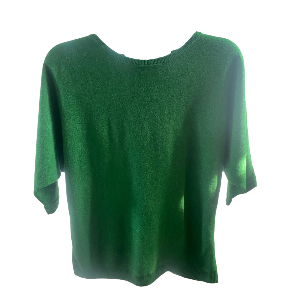 New York & Company Green Short Sleeve Top, Size S
